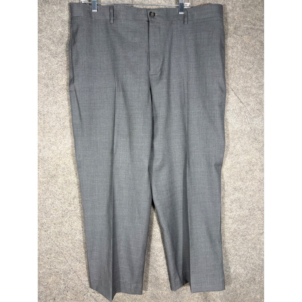 LL Bean Mens 40W 32L Gray 100% Wool Classic Fit Dress Pants Trousers 285236